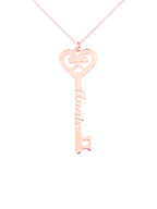 Key to My Heart Name Necklace