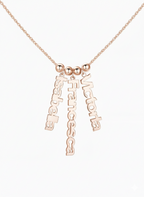 Triple Name Bar Necklace