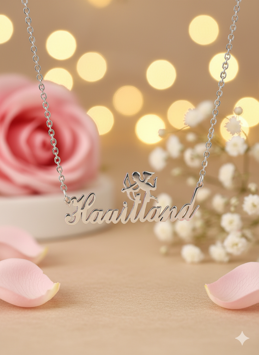 Cupid's Arrow Name Necklace