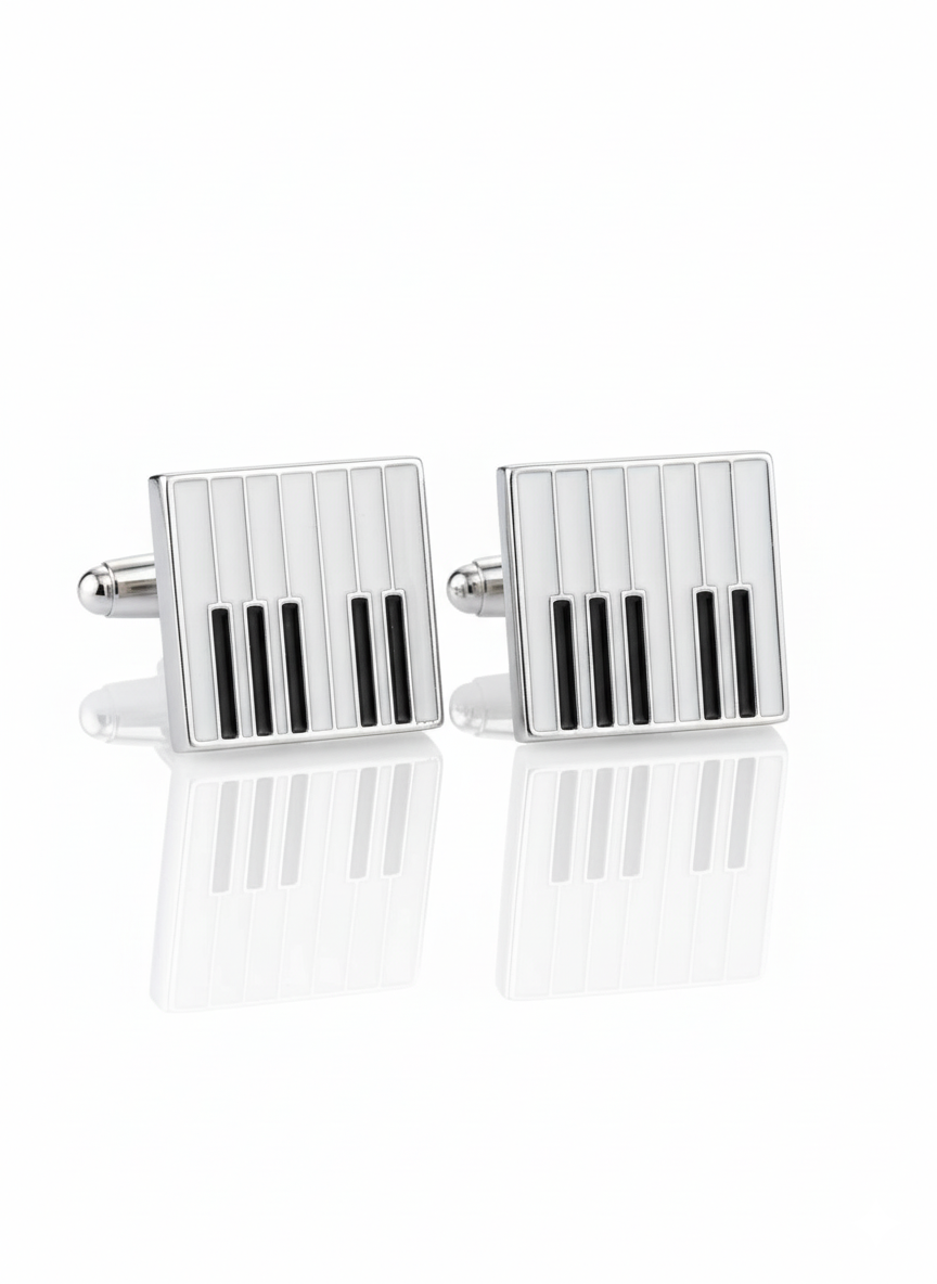 Piano Keyboard Cufflinks (Set of 2 Pairs)