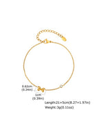 Dual Bowknot Anklet Set (2 Pieces)