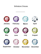 Birthstone Heart Name Necklace