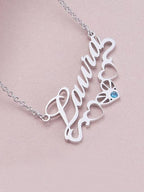 Heart Accent Birthstone Necklace