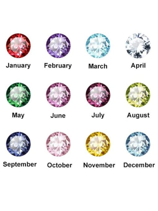 Heart Accent Birthstone Necklace